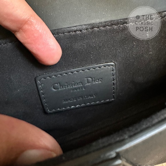 EUC Dior Saddle Mini Ultra Matte So Black Shoulder Bag (NO STRAP) - Picture 11 of 11